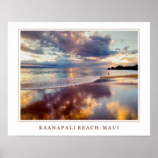 Poster de praia de Kaanapali (Frente)