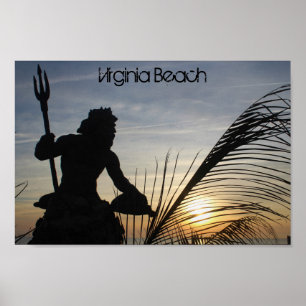 Poster de praia do King Neptune Virginia