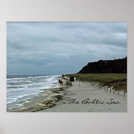 Poster de praia do Mar Báltico