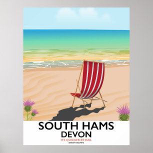 poster de praia South Hams Devon