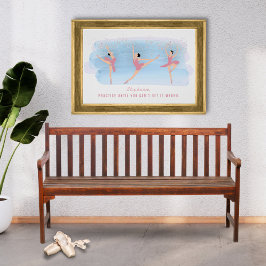 Poster de Prática de Balé Personalizada Colorida