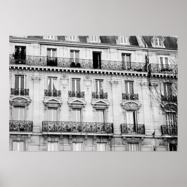 Poster de prédio parisiense (Frente)