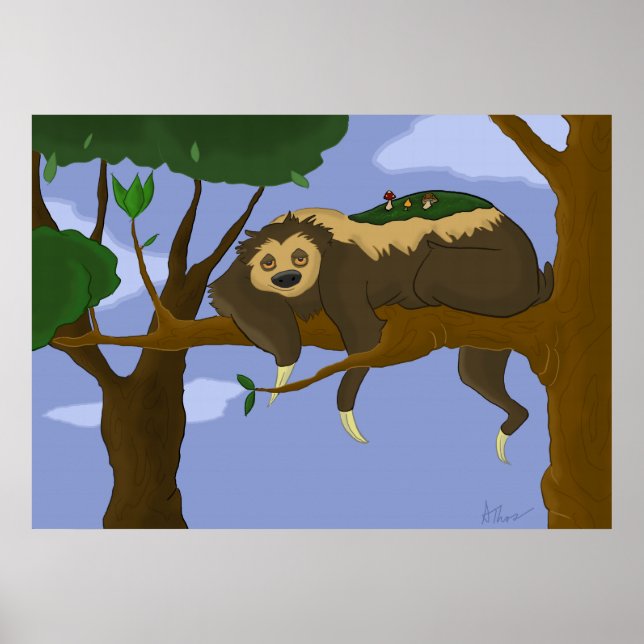 Poster de preguiça (Frente)