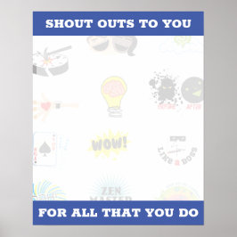 Poster de prêmio de de funcionários de autocolante