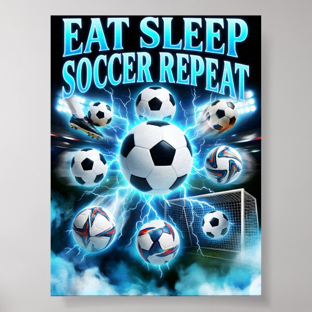 Poster de Presente para Fã de Futebol Retrô (Frente)