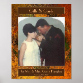 poster de presentes do Casamento outono "Luminário