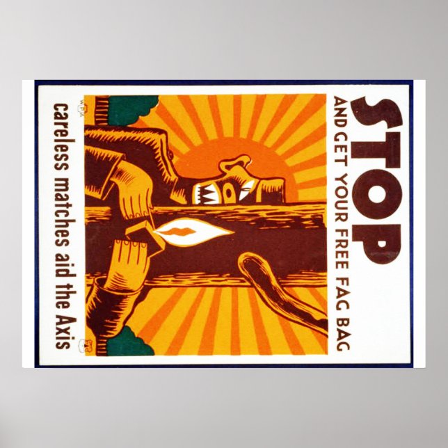 Poster de Prevenção de Incêndios nas Florestas Vin (Frente)