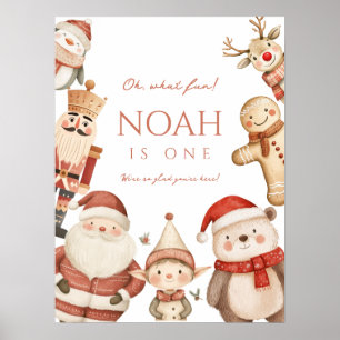 Poster de primeiro aniversario de Natal para Boys