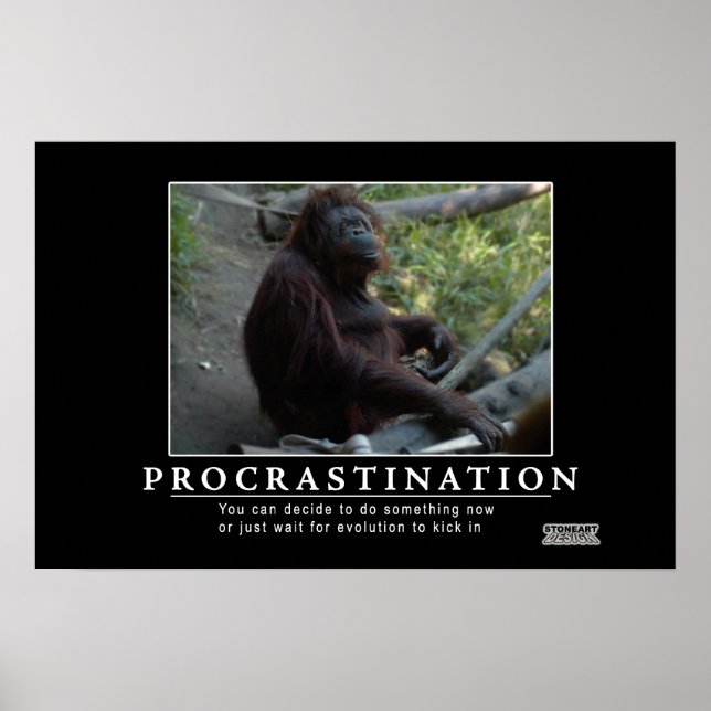 poster de procrastinação (Frente)