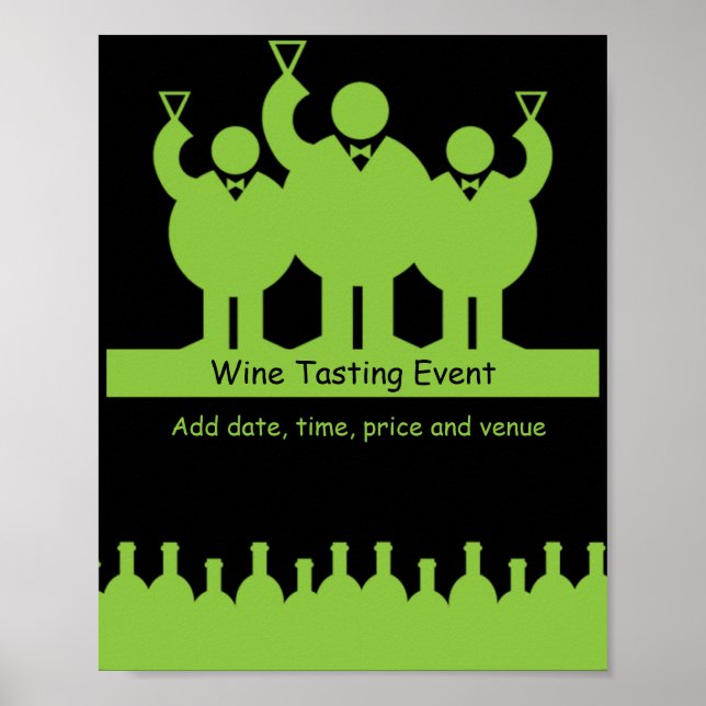 Poster de Promoção de Eventos de Provando de Vinho (Frente)