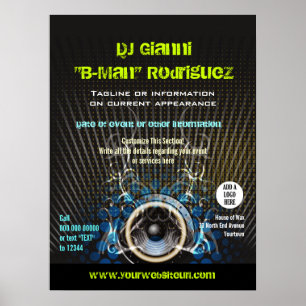 Poster de Promocional Auto-falante DJ