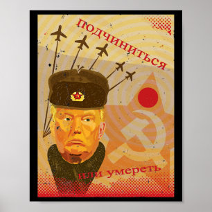 Poster de Propaganda Anti-Trump Rússia Resiste Nov