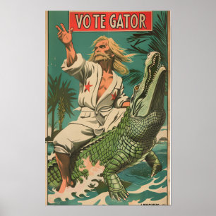 Poster de propaganda comunista ventista com Man Po