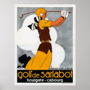 Poster de propaganda de Golf Vintage na França res