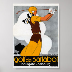 Poster de propaganda de Golf Vintage na França res