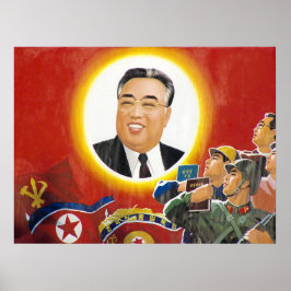 Poster de Propaganda de Kim il Sung