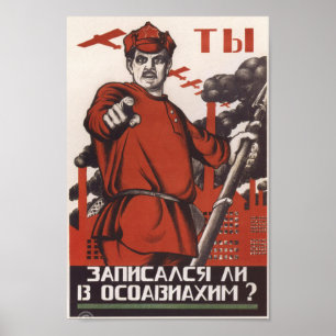 Poster de propaganda soviética