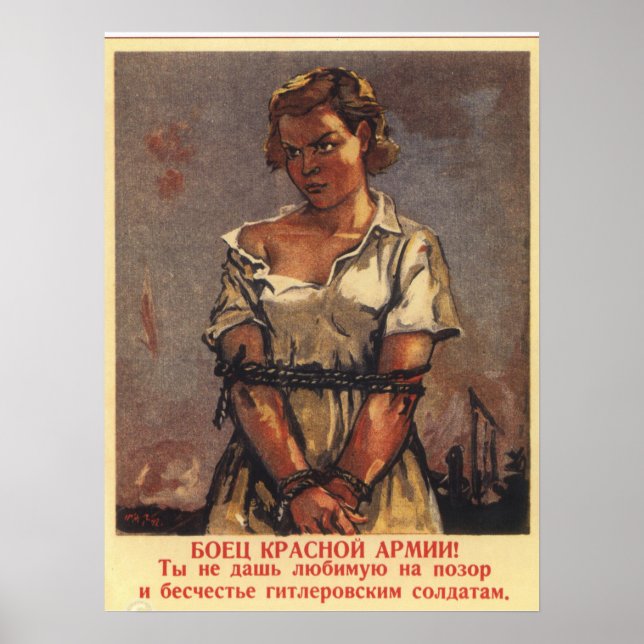 Poster de propaganda soviética (Frente)