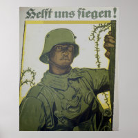 Poster de Propaganda WW1 Helft freia o Siegen!