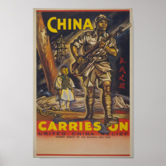 Poster de Propaganda WW2 da China
