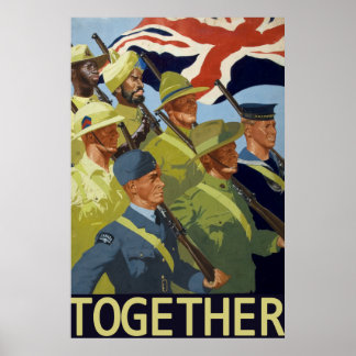 poster de Propaganda WW2 'Juntos'