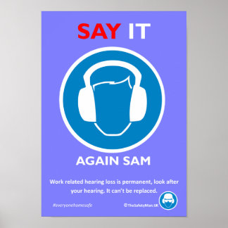 Poster de proteção auditiva