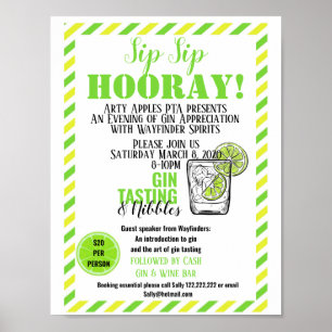 poster de provando de evento de de de de gin e gin