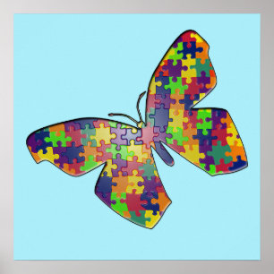 Poster de Puzzlefly do autismo
