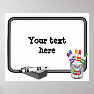 Poster de quadro branco, Personalize seu texto