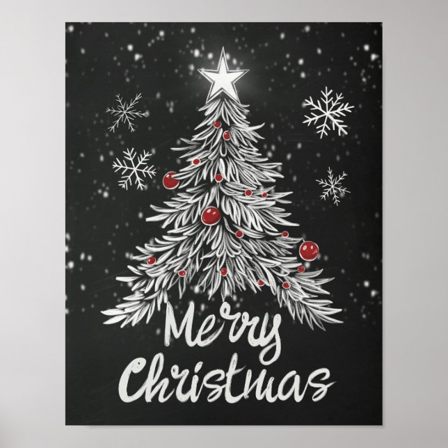 Poster de Quadro de Natal Russo Feliz (Frente)