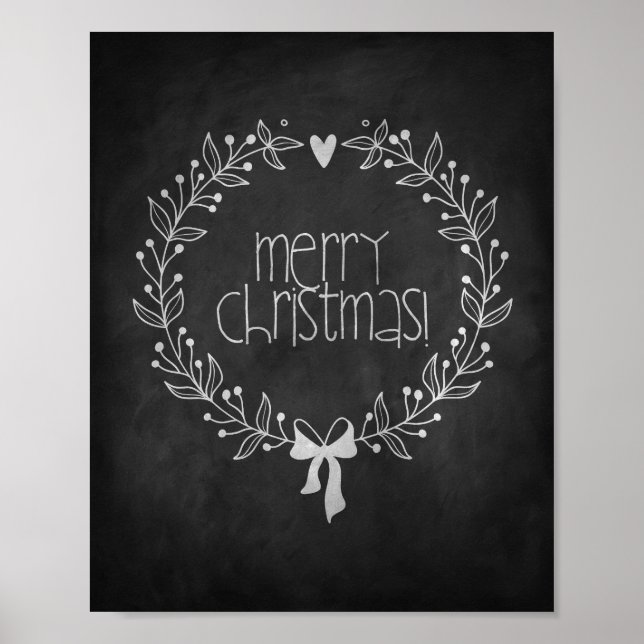 Poster de Quadro Feliz de Natal (Frente)