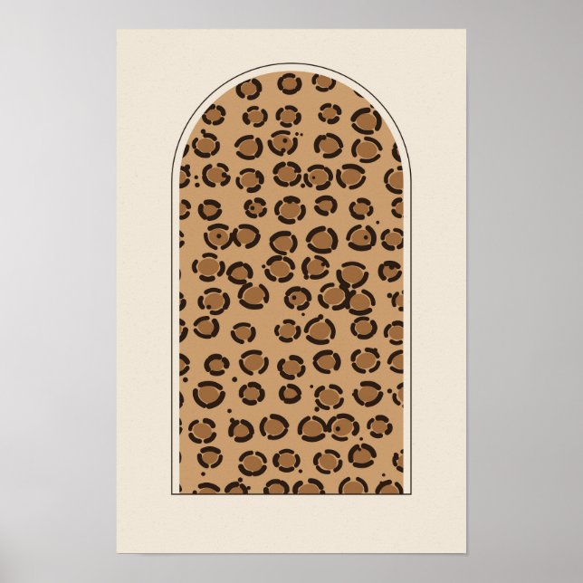 Poster de quarto glamouroso com manchas de leopard (Frente)