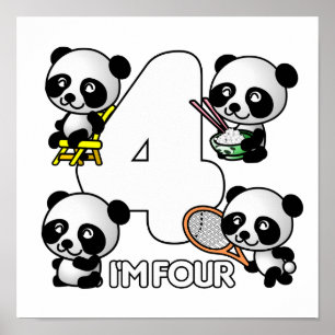 Poster de QUATRO PANDAS - personalize