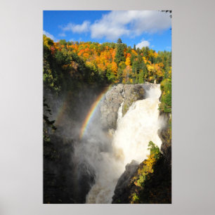 Poster de Quebeque do arco-íris da cachoeira de