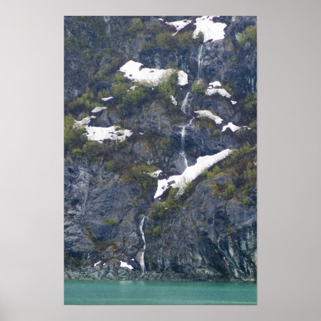 Poster de queda de água da baía de Glaciar (Frente)