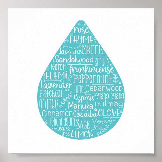 Poster de queda de óleo essencial (Frente)