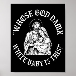 Poster De Quem é Este Bebê Branco de Deus no Natal