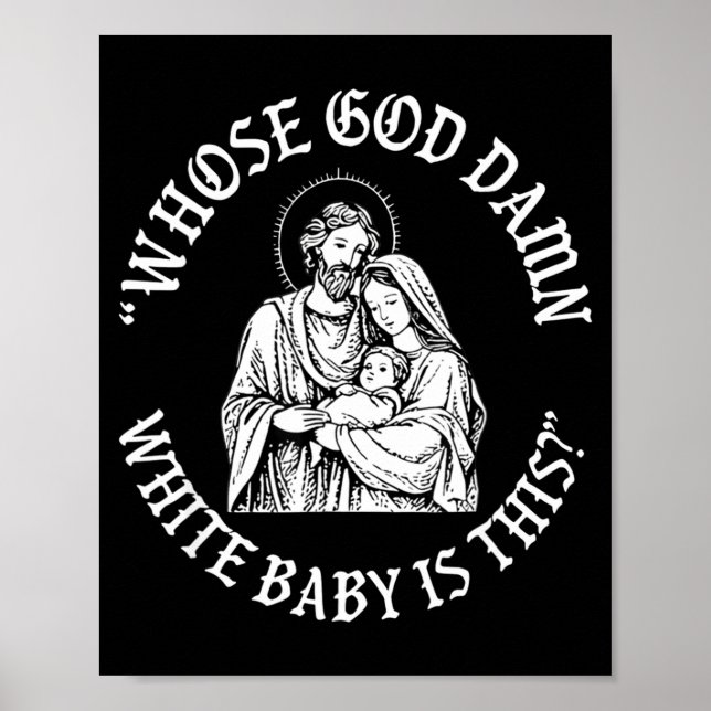 Poster De Quem é Este Bebê Branco de Deus no Natal  (Frente)