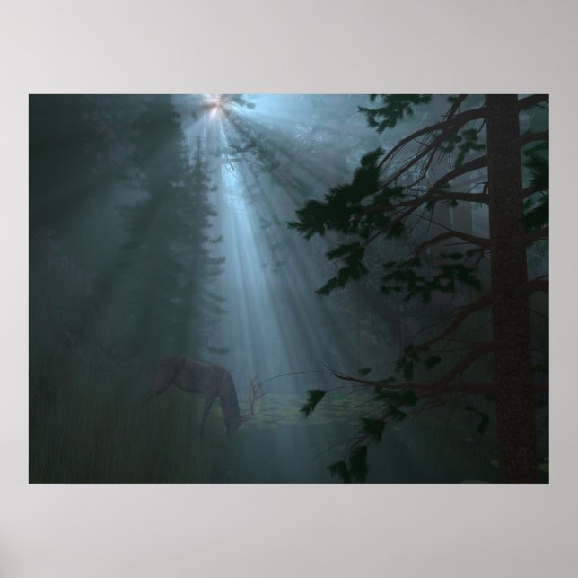 Poster de Raios Radiantes (Azul) (Frente)