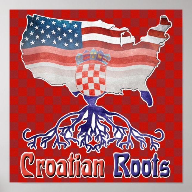 Poster de Raízes Croatas Americanas (Frente)