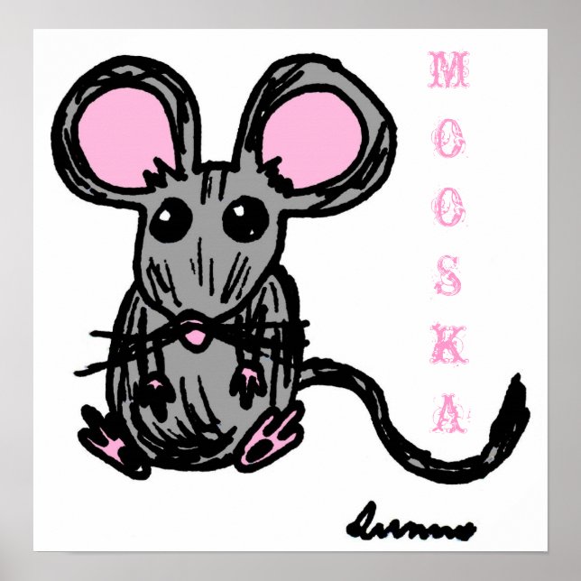Poster de rato de Mooska (Frente)