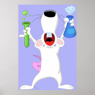 Poster de rato do laboratório do Geek de ciências