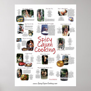 Poster de Receita de Cozinhar Cajun