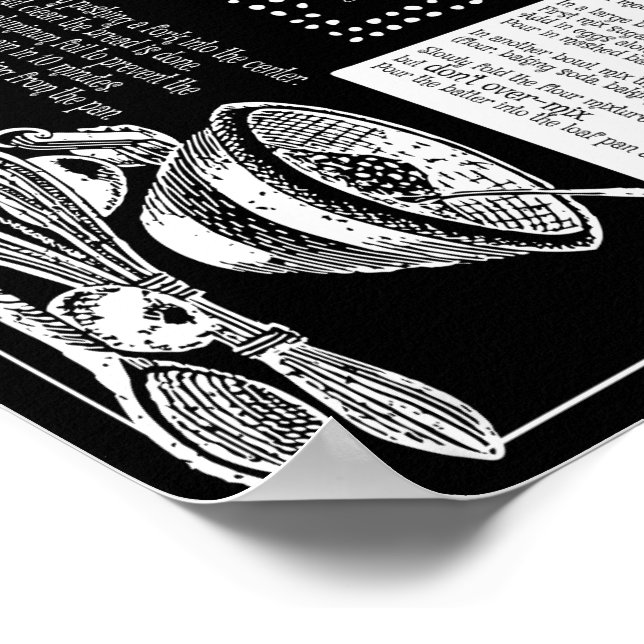 Poster de Receita de Pão de Banana (Borda)