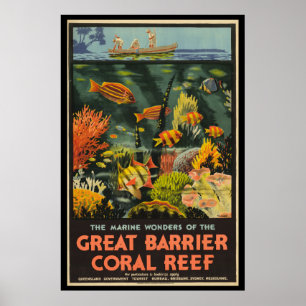 Poster de recife de barreira de excelente Austrál