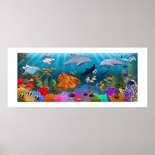 Poster de recife de coral SeaLife (Frente)