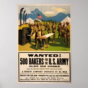 Poster de recrutamento americano de WWI