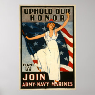Poster de recrutamento americano de WWI