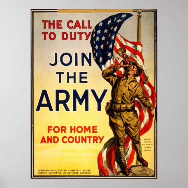 Poster de recrutamento americano WI (Frente)