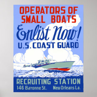Poster de Recrutamento de Guardas da Costa do Vint